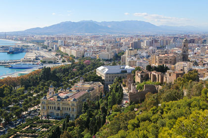 Blick auf Málaga