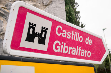 Schild - Castillo de Gibralfaro
