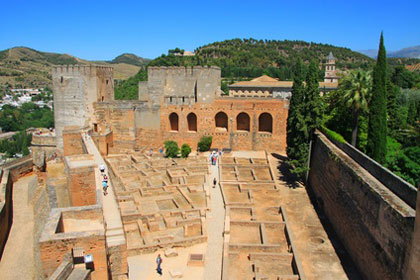 Alcazaba in der Alhambra in Granada