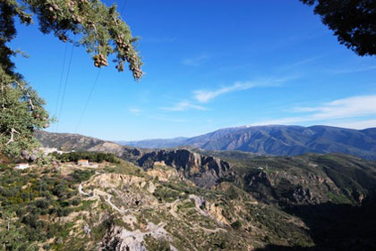 Blick auf die Berge der Sierra Nevada