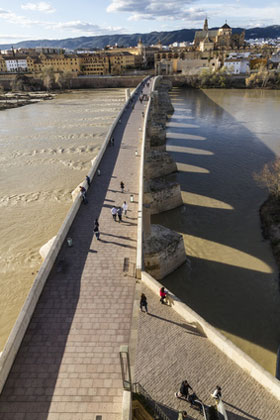 Römische Brücke in Cordoba - Draufsicht