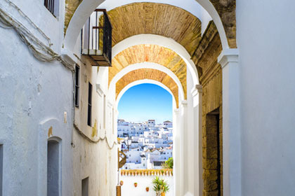 Weißes Dorf in Vejer